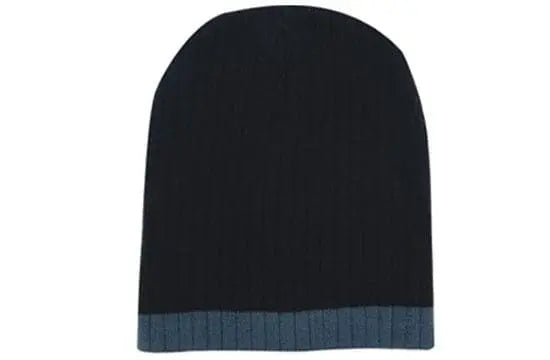 Headwear Two Tone Cable Knit Beanie X12 Metro Workwear.
